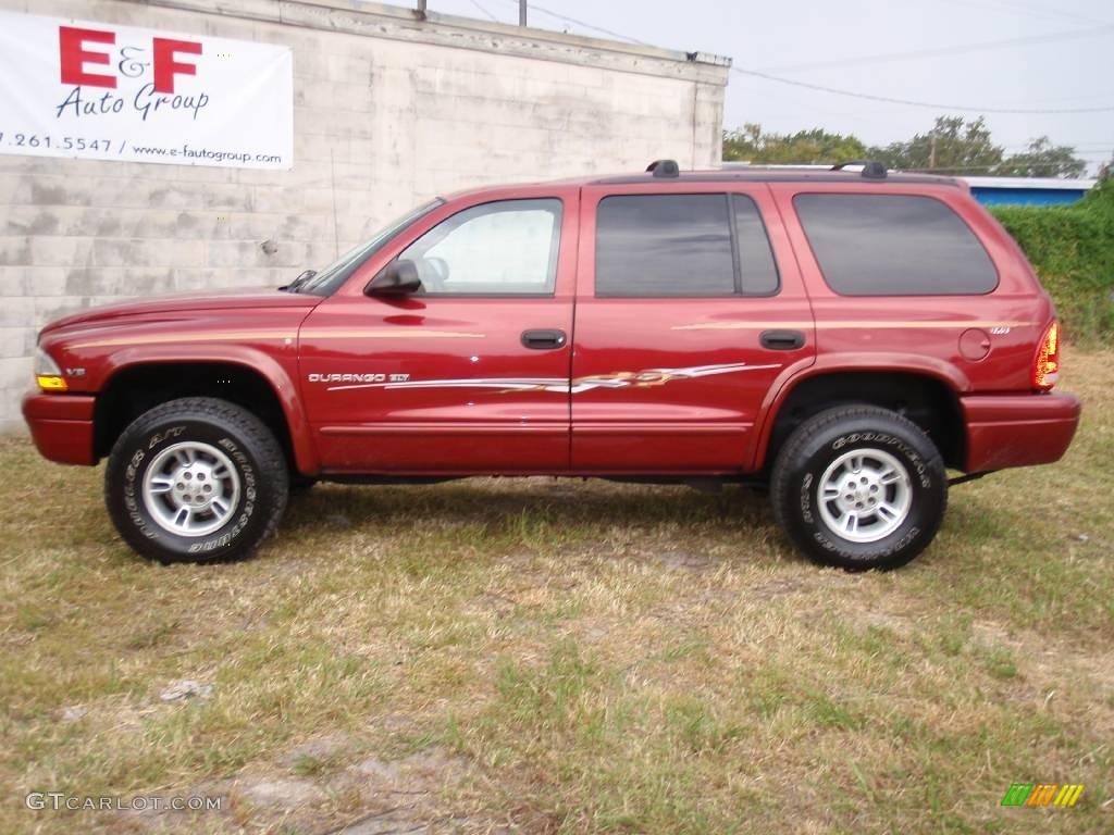 1998 Durango SLT 4x4 - Chili Pepper Red / Beige photo #23