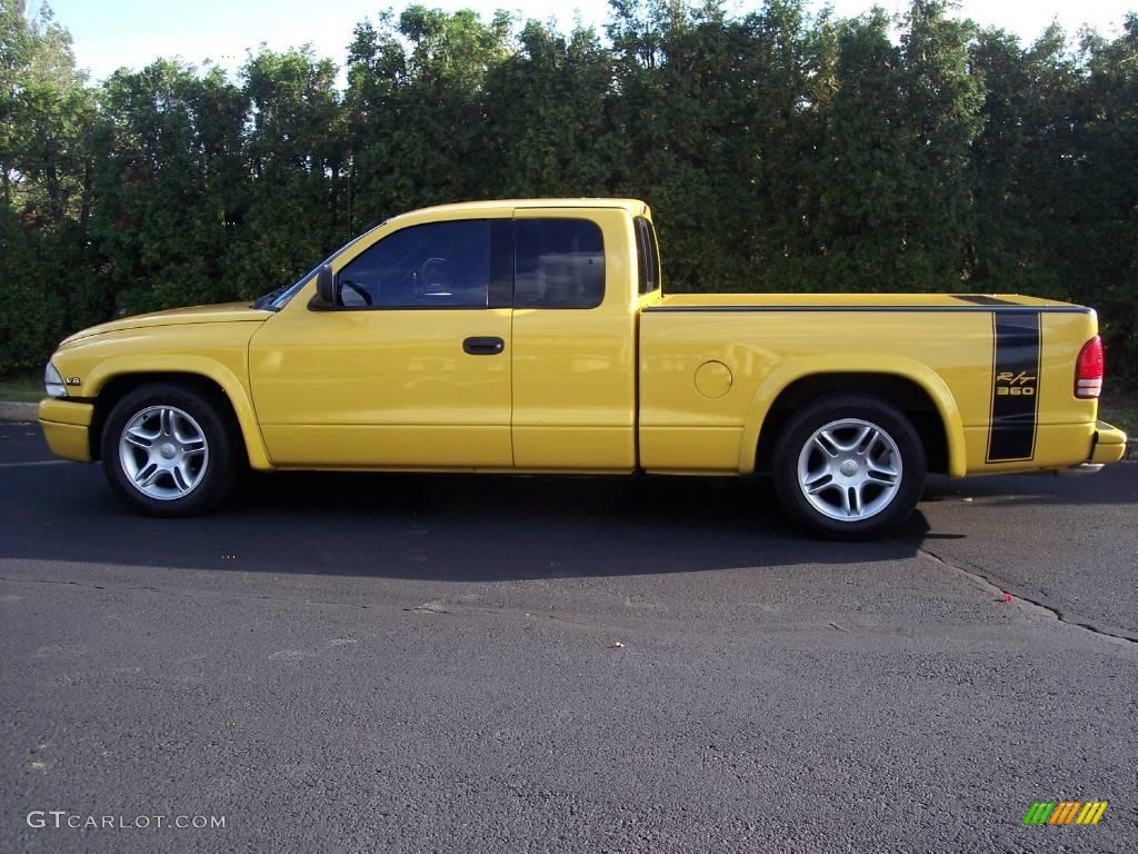 1999 Dakota R/T Sport Extended Cab - Solar Yellow / Agate photo #6