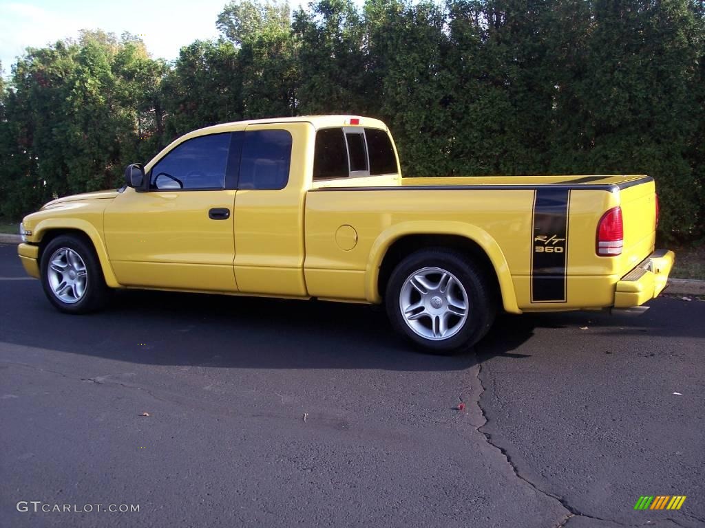 1999 Dakota R/T Sport Extended Cab - Solar Yellow / Agate photo #8