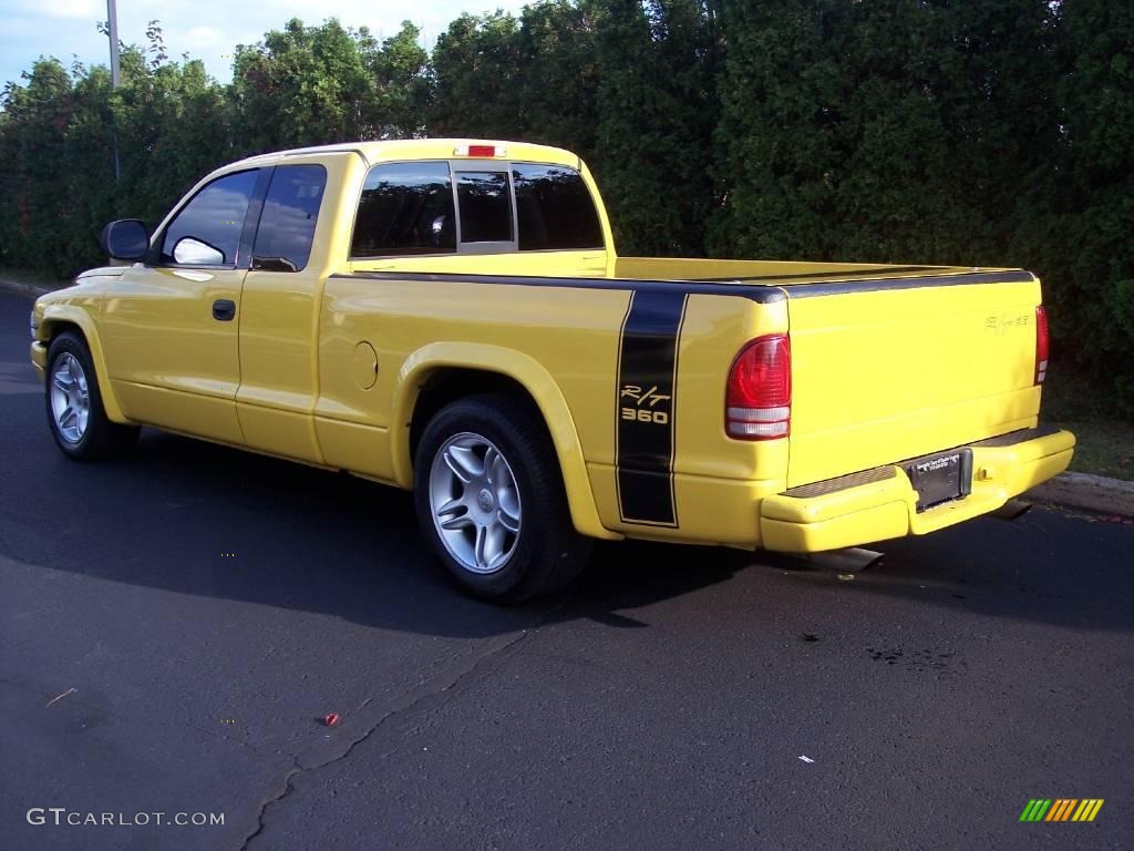 1999 Dakota R/T Sport Extended Cab - Solar Yellow / Agate photo #12