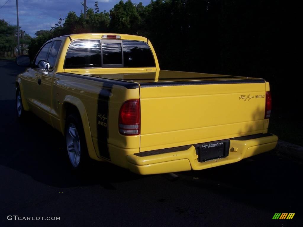 1999 Dakota R/T Sport Extended Cab - Solar Yellow / Agate photo #13