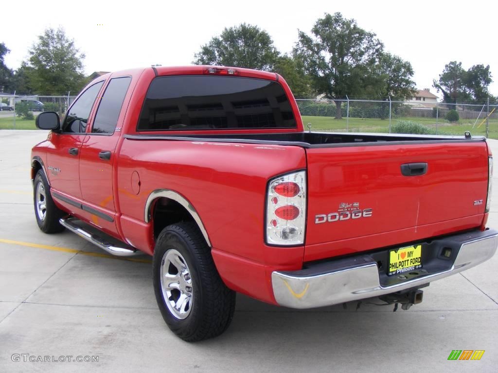 2002 Ram 1500 SLT Quad Cab - Flame Red / Dark Slate Gray photo #5