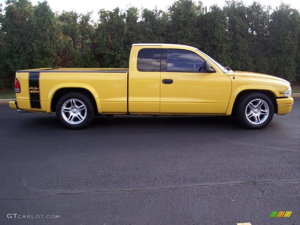 1999 Dakota R/T Sport Extended Cab - Solar Yellow / Agate photo #36