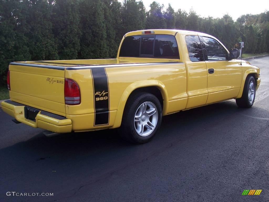 1999 Dakota R/T Sport Extended Cab - Solar Yellow / Agate photo #40
