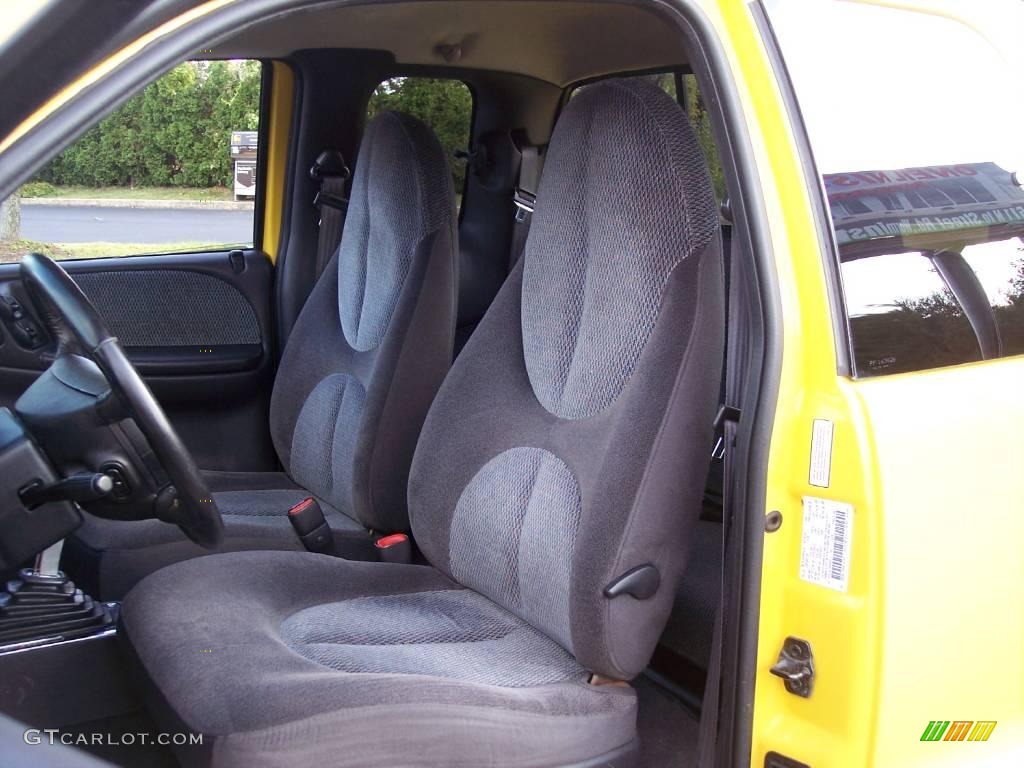 1999 Dakota R/T Sport Extended Cab - Solar Yellow / Agate photo #73