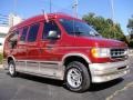 2000 Toreador Red Metallic Ford E Series Van E250 Passenger Conversion  photo #8