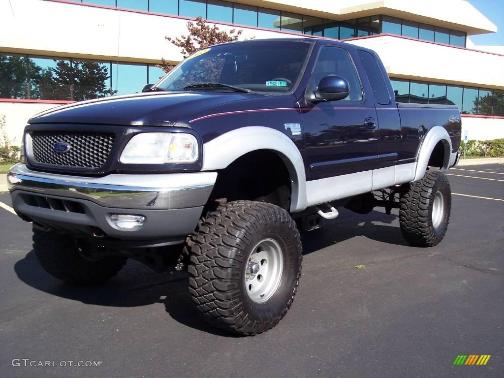 2002 F150 XLT SuperCab 4x4 - True Blue Metallic / Medium Graphite photo #11