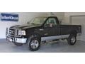 Black 2007 Ford F350 Super Duty XLT Regular Cab 4x4