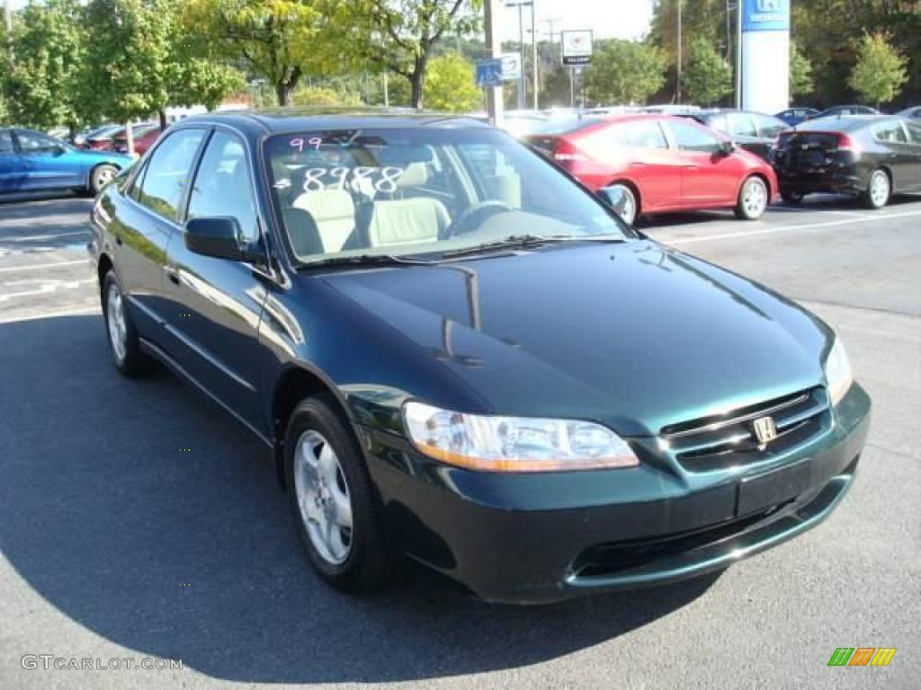 1999 Accord EX V6 Sedan - Dark Emerald Pearl / Ivory photo #5