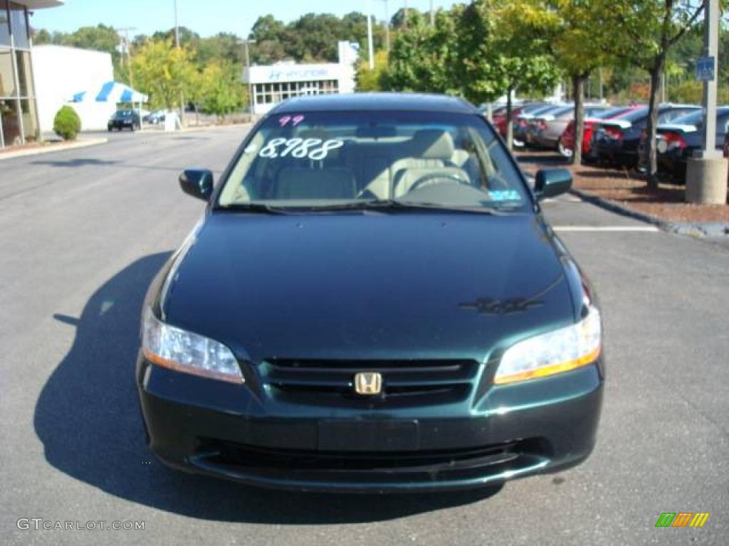 1999 Accord EX V6 Sedan - Dark Emerald Pearl / Ivory photo #6