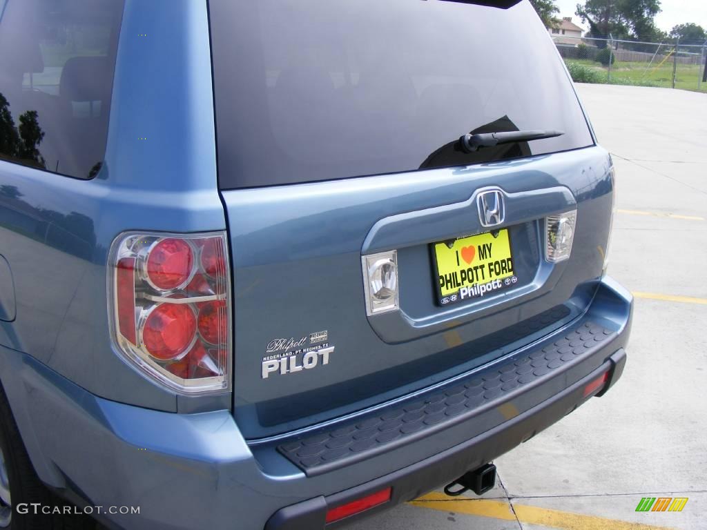 2007 Pilot EX-L - Steel Blue Metallic / Gray photo #20