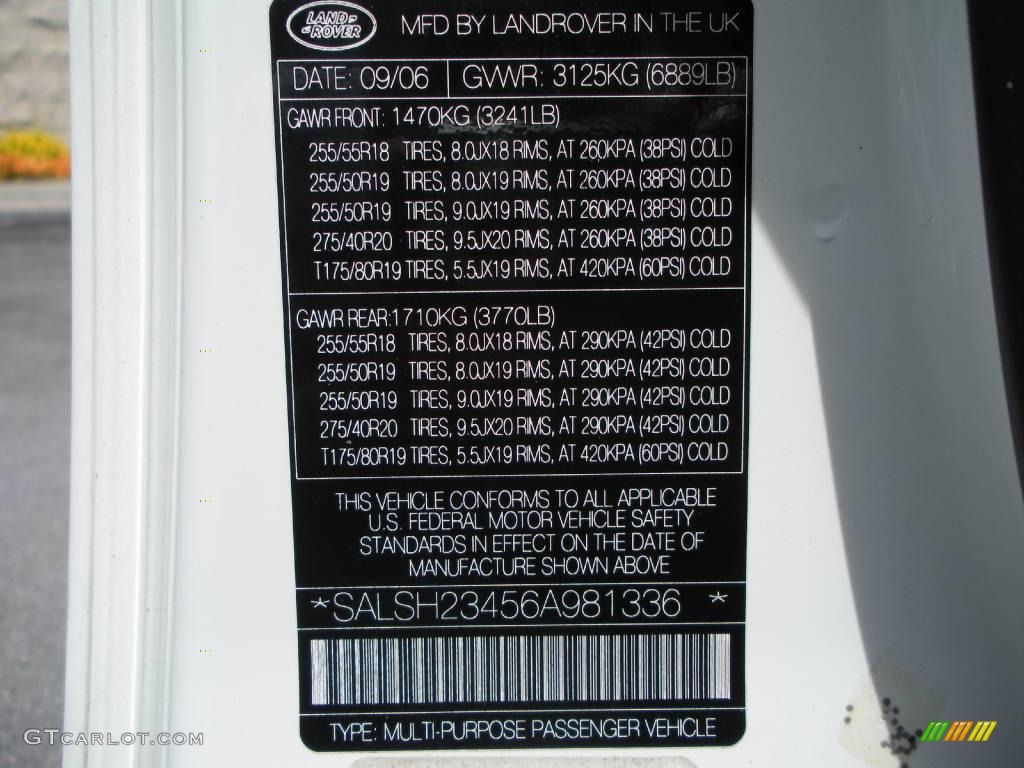 2006 Range Rover Sport Supercharged - Chawton White / Ebony Black photo #28