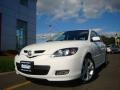 2007 Crystal White Pearl Mazda MAZDA3 s Touring Hatchback  photo #3