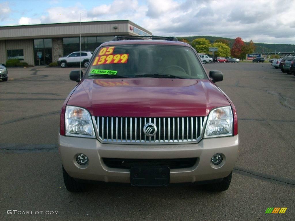 2005 Mountaineer V6 AWD - Vivid Red Metallic / Medium Dark Parchment photo #2