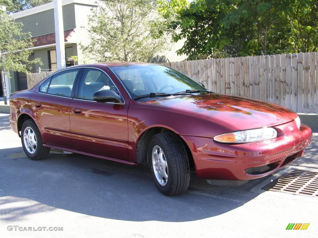 2003 Alero GL Sedan - Ruby Red Metallic / Pewter photo #1