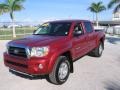 2008 Impulse Red Pearl Toyota Tacoma V6 PreRunner TRD Double Cab  photo #2