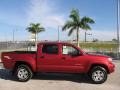 2008 Impulse Red Pearl Toyota Tacoma V6 PreRunner TRD Double Cab  photo #3