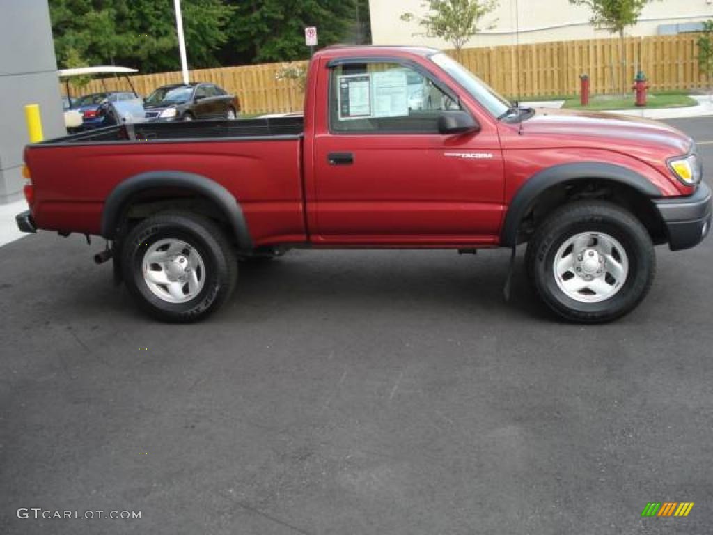 2004 Tacoma Regular Cab 4x4 - Impulse Red Pearl / Oak photo #7