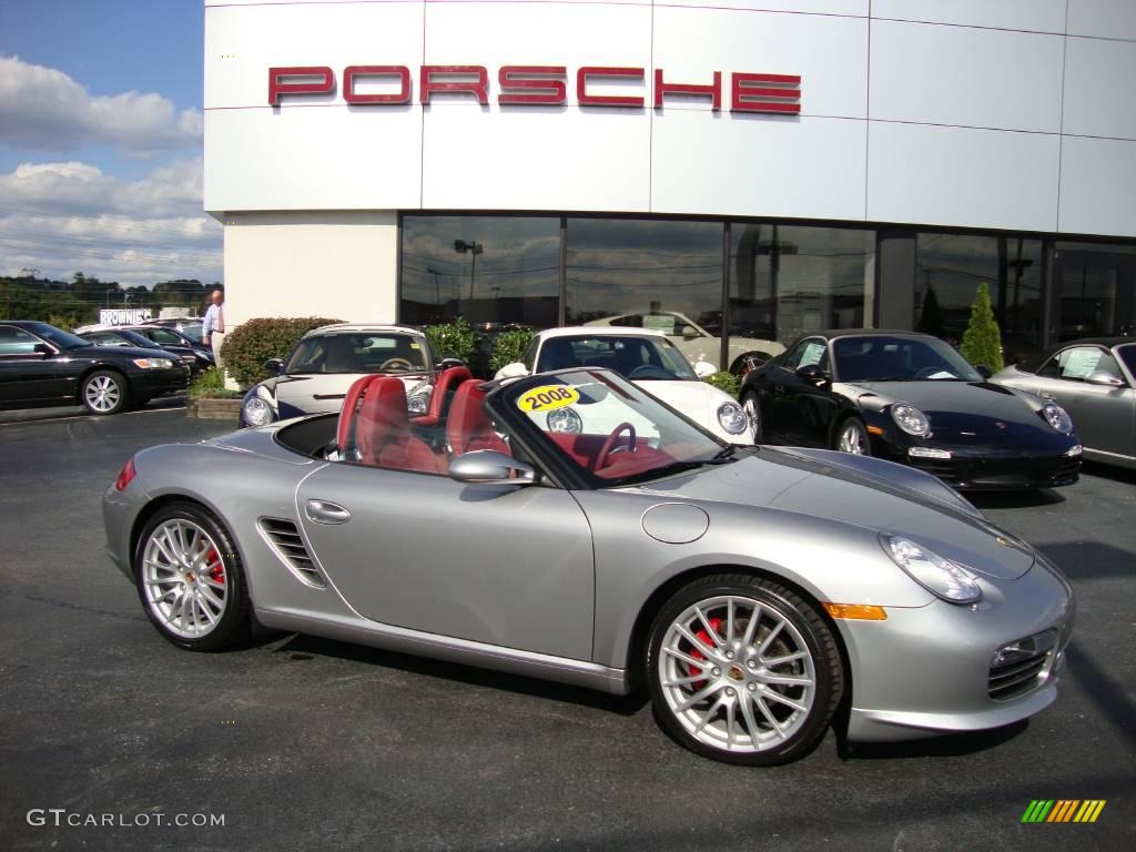 2008 Boxster RS 60 Spyder - GT Silver Metallic / Carrera Red photo #5