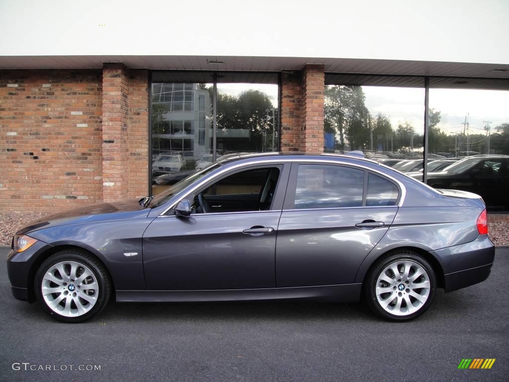 2007 3 Series 335i Sedan - Sparkling Graphite Metallic / Black photo #3