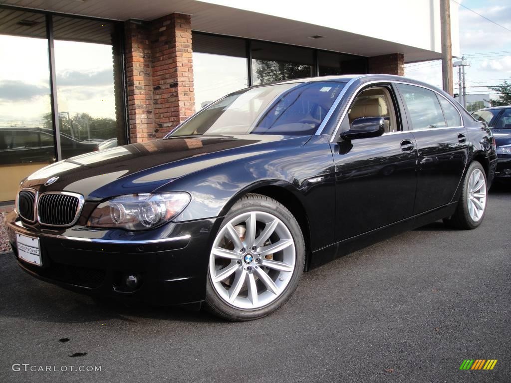 2007 7 Series 750Li Sedan - Black Sapphire Metallic / Beige photo #1