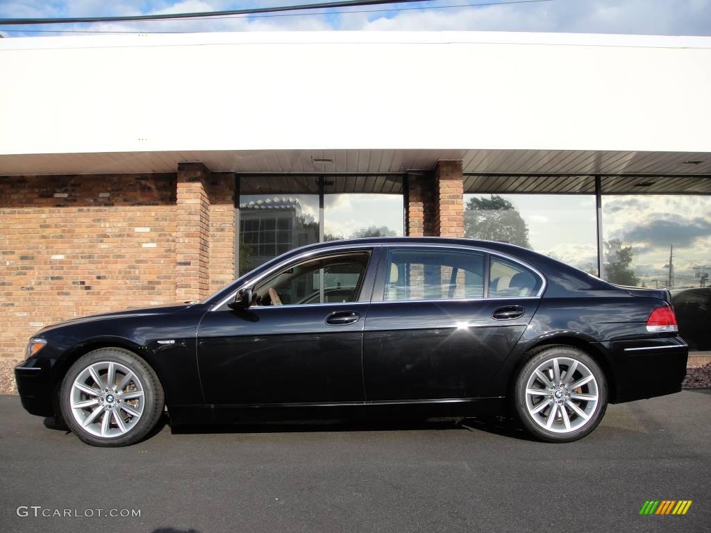 2007 7 Series 750Li Sedan - Black Sapphire Metallic / Beige photo #3