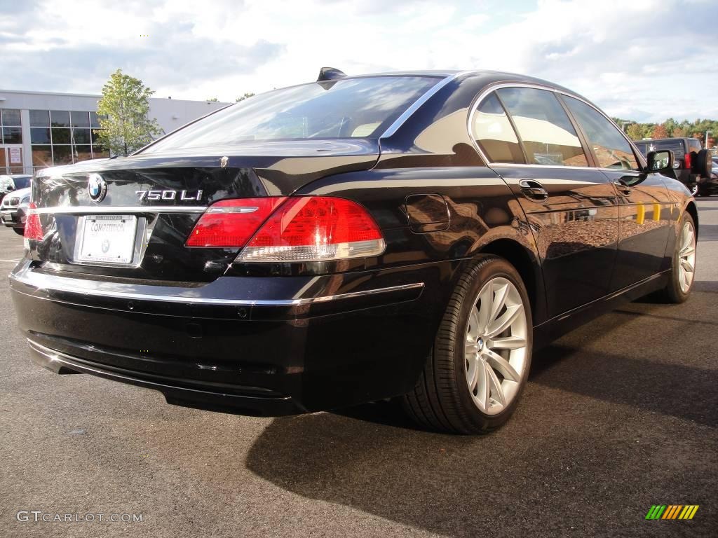 2007 7 Series 750Li Sedan - Black Sapphire Metallic / Beige photo #6