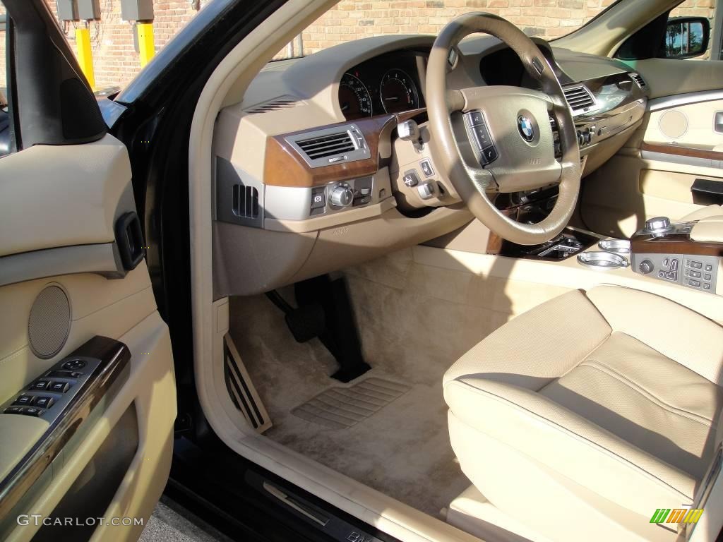 2007 7 Series 750Li Sedan - Black Sapphire Metallic / Beige photo #10