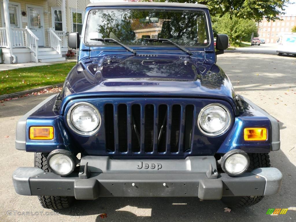 2004 Wrangler Sport 4x4 - Patriot Blue Pearl / Dark Slate Gray photo #4