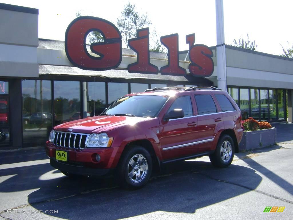 2005 Grand Cherokee Limited 4x4 - Inferno Red Crystal Pearl / Khaki photo #1