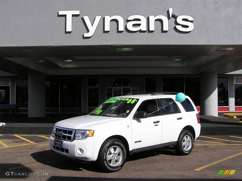 2008 Escape XLT V6 4WD - Oxford White / Stone photo #1