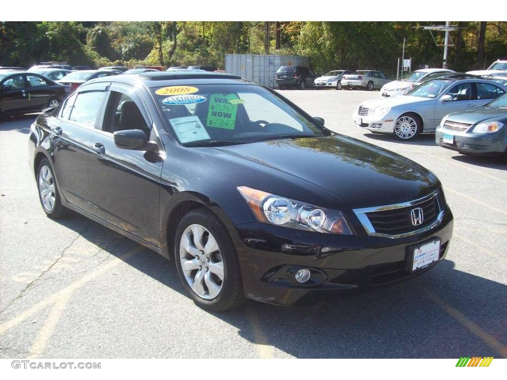 2008 Accord EX-L Sedan - Nighthawk Black Pearl / Black photo #1