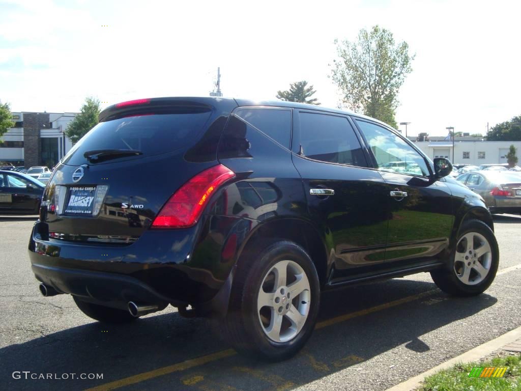 2005 Murano S AWD - Super Black / Charcoal photo #12