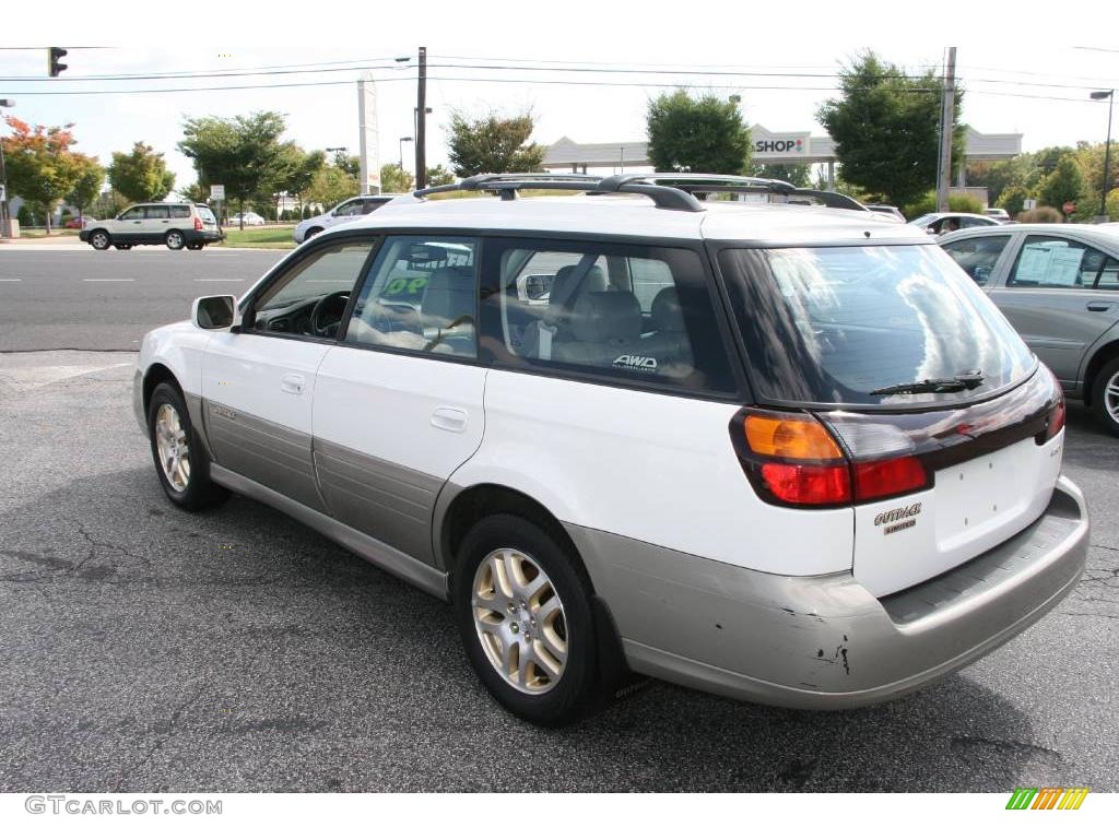 2001 Outback Limited Wagon - White Frost Pearl / Beige photo #8
