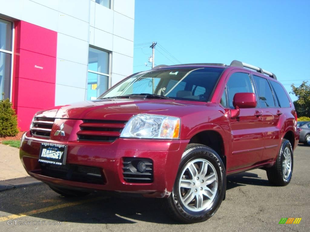 2005 Endeavor Limited AWD - Ultra Red Pearl / Sand Blast Beige photo #1