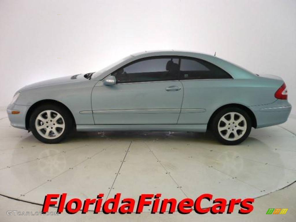 2003 CLK 320 Coupe - Quartz Blue Metallic / Ash photo #3