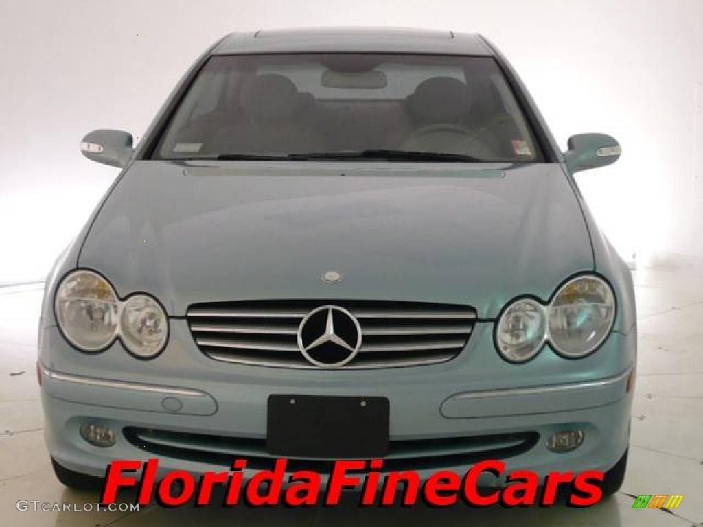 2003 CLK 320 Coupe - Quartz Blue Metallic / Ash photo #5