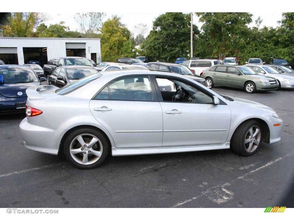 2003 MAZDA6 s Sedan - Satin Silver Metallic / Black photo #4