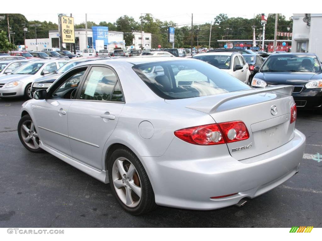 2003 MAZDA6 s Sedan - Satin Silver Metallic / Black photo #6