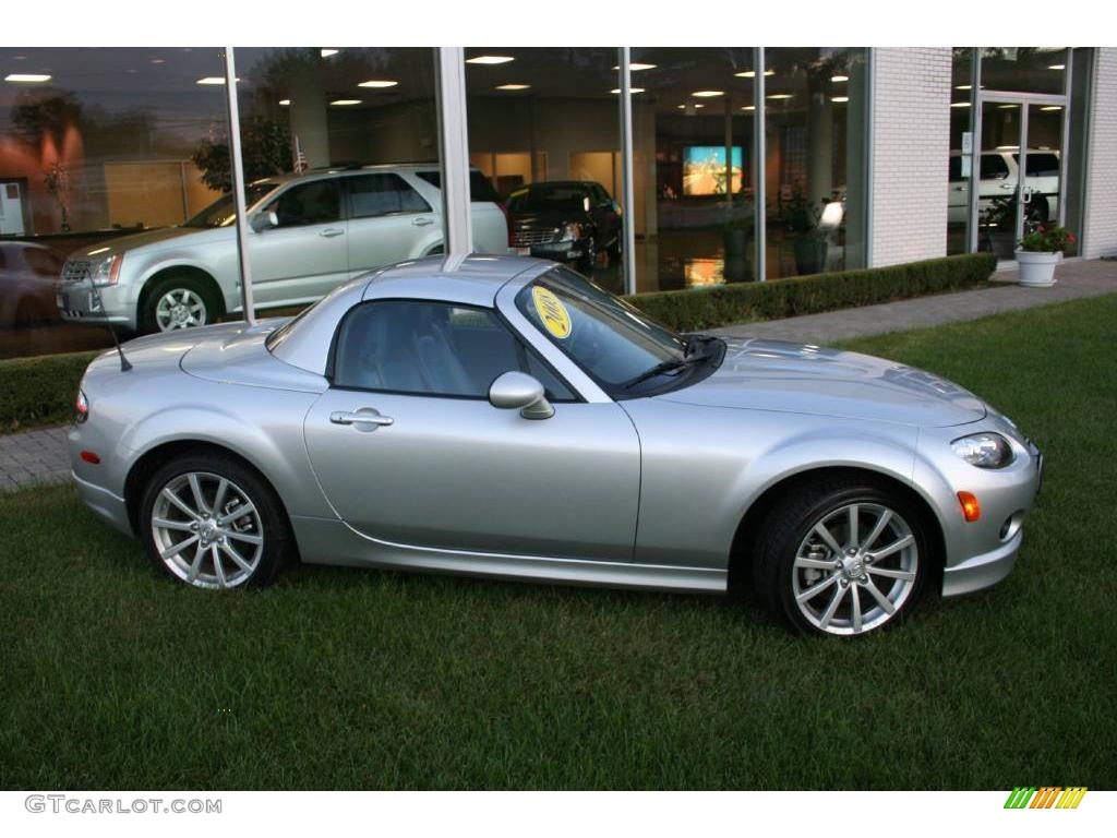 2008 MX-5 Miata Grand Touring Hardtop Roadster - Sunlight Silver Metallic / Blue photo #4