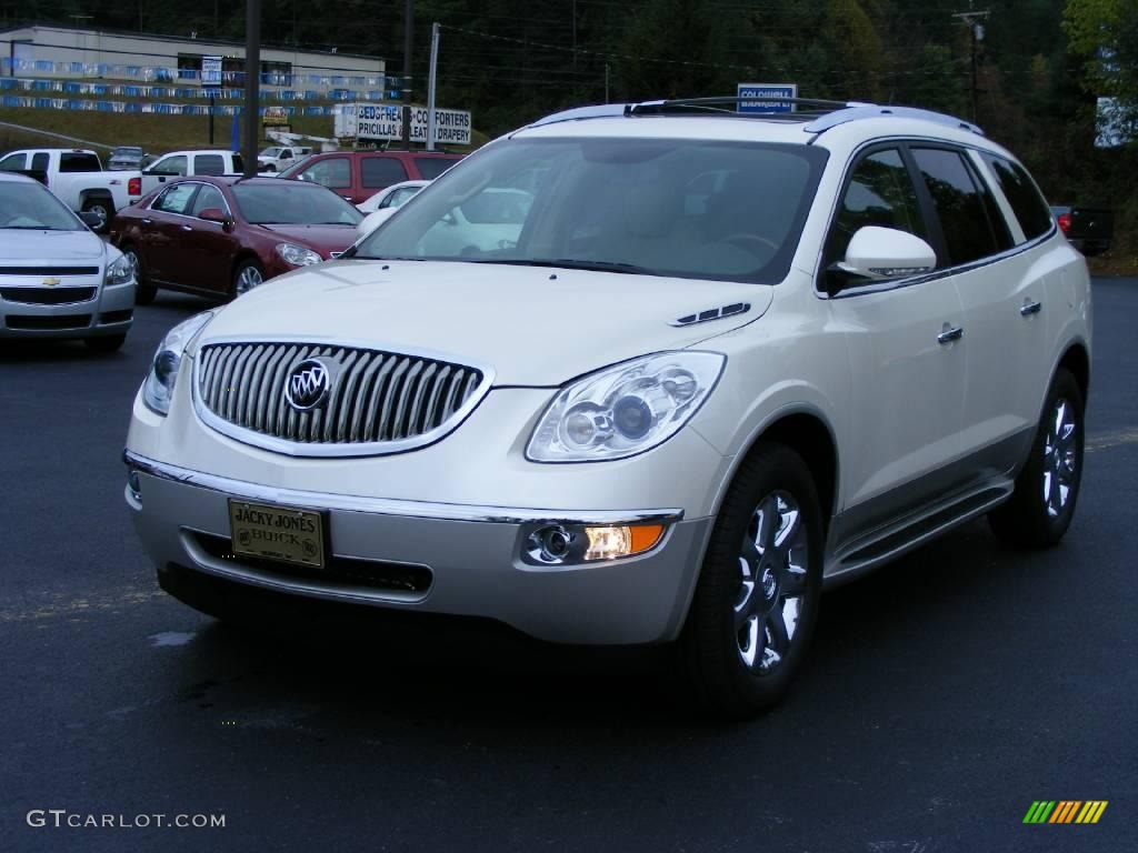 2010 Enclave CXL - White Diamond Tricoat / Cashmere/Cocoa photo #4