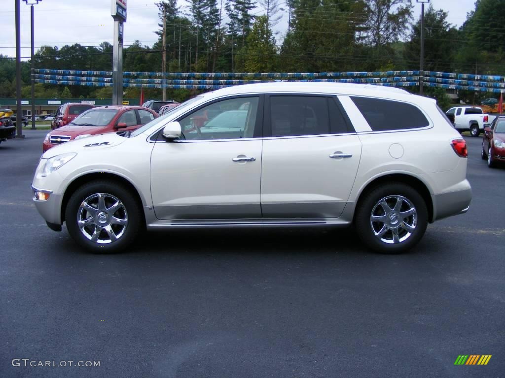 2010 Enclave CXL - White Diamond Tricoat / Cashmere/Cocoa photo #5