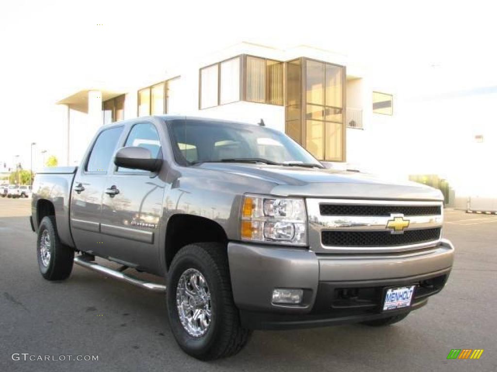 2007 Silverado 1500 LTZ Crew Cab 4x4 - Graystone Metallic / Ebony Black photo #4