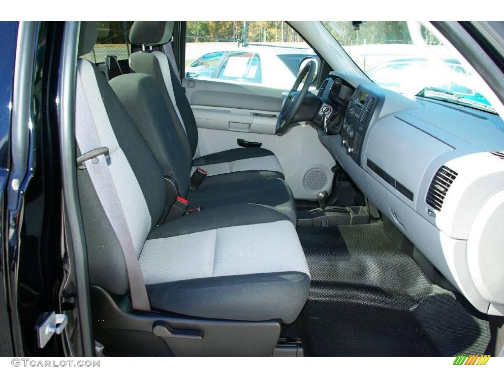 2008 Silverado 1500 LS Regular Cab 4x4 - Black / Light Titanium/Ebony Accents photo #14