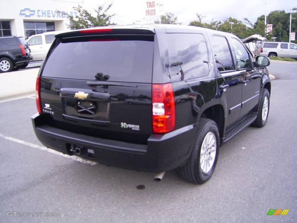 2008 Tahoe Hybrid - Black / Light Cashmere/Ebony photo #4