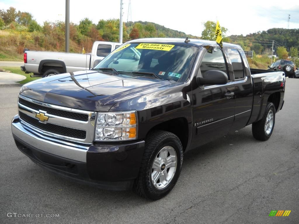 2008 Silverado 1500 LT Extended Cab 4x4 - Dark Cherry Metallic / Ebony photo #2