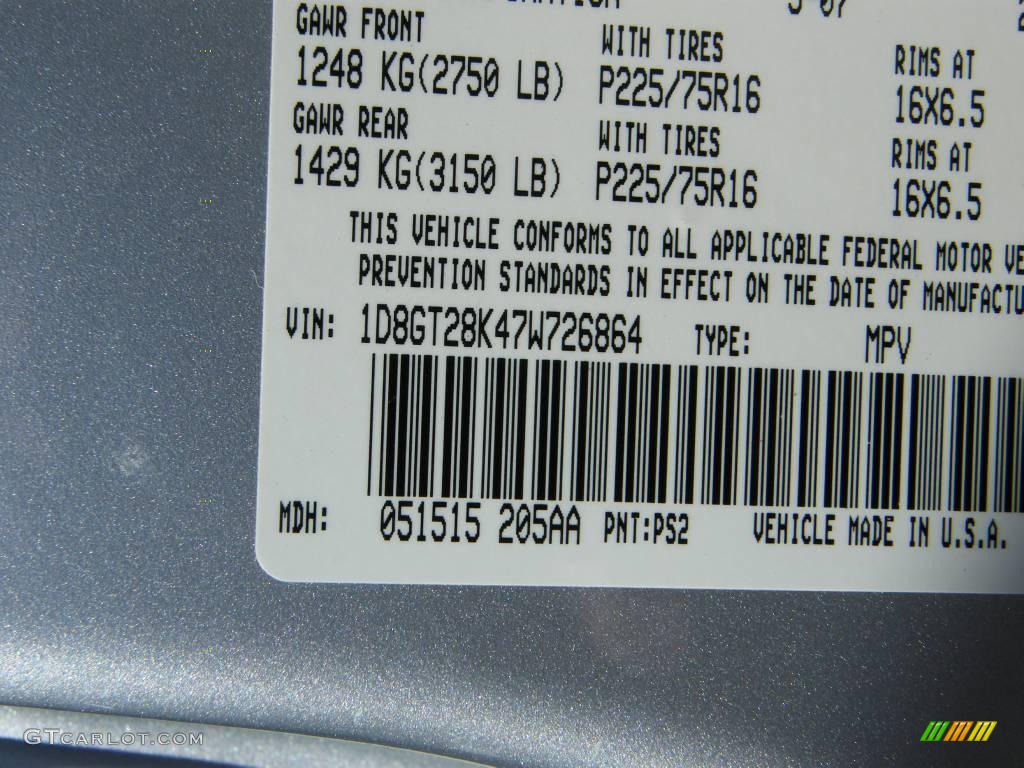 2007 Nitro SXT - Bright Silver Metallic / Dark Slate Gray photo #30