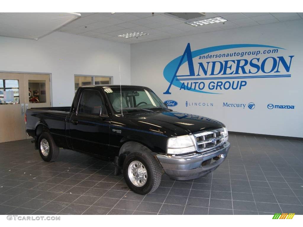 1998 Ranger XLT Regular Cab - Black / Medium Graphite photo #1