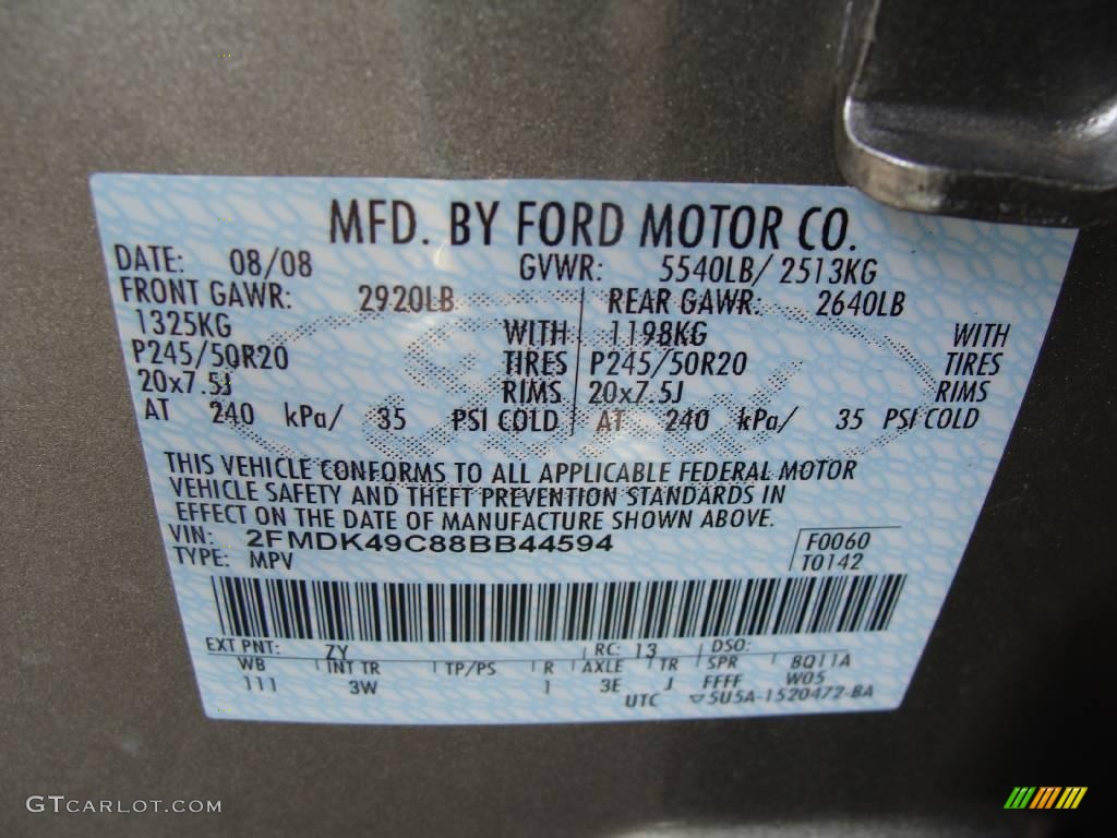 2008 Edge Limited AWD - Vapor Silver Metallic / Charcoal photo #22