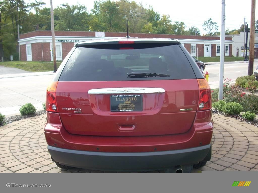 2008 Pacifica Touring AWD - Inferno Red Crystal Pearlcoat / Pastel Slate Gray photo #7